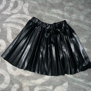 Toddler Girl ZARA black leather skirt